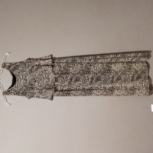 Robert Louis Animal Print Sleeveless Maxi Dress S